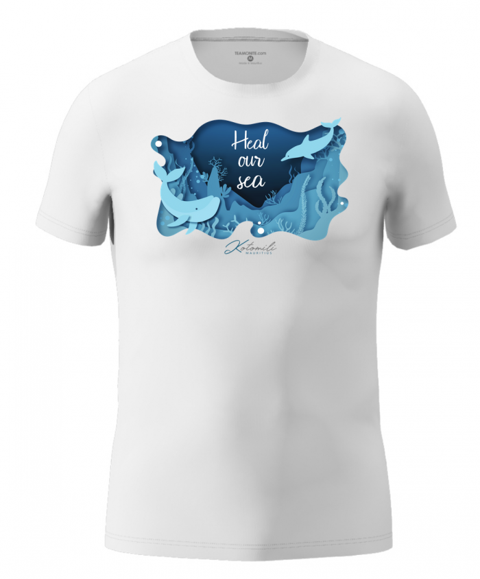 Heal our sea whale & dolphin Men’s Modern Fit T-Shirt White