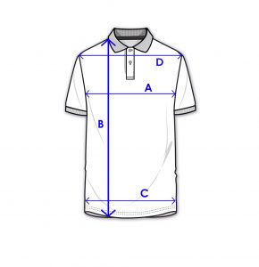 Men's modern fit polo size guide