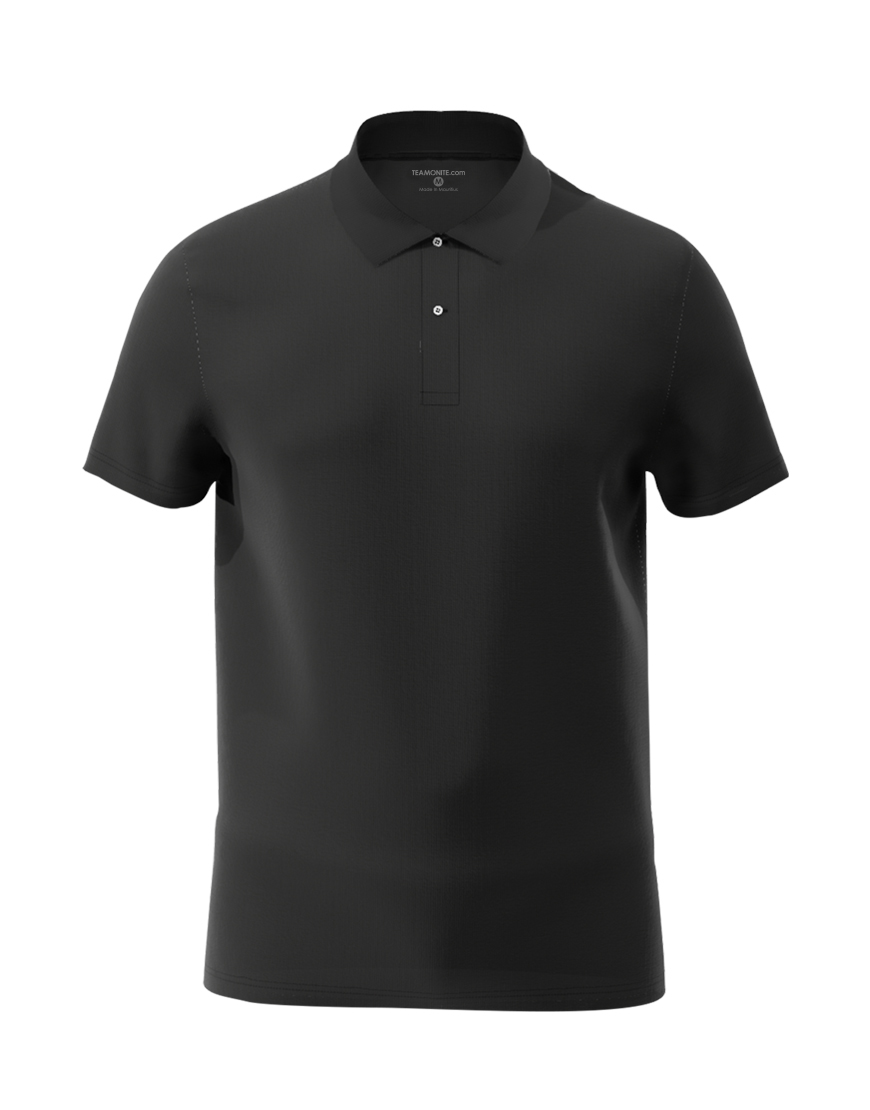Unisex Cotton Stretch Polo - Black, XS