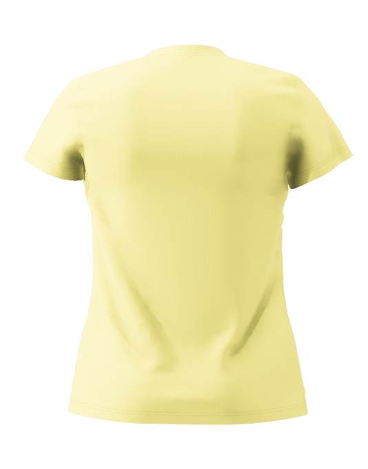 Funny women's yellow t-shirt back