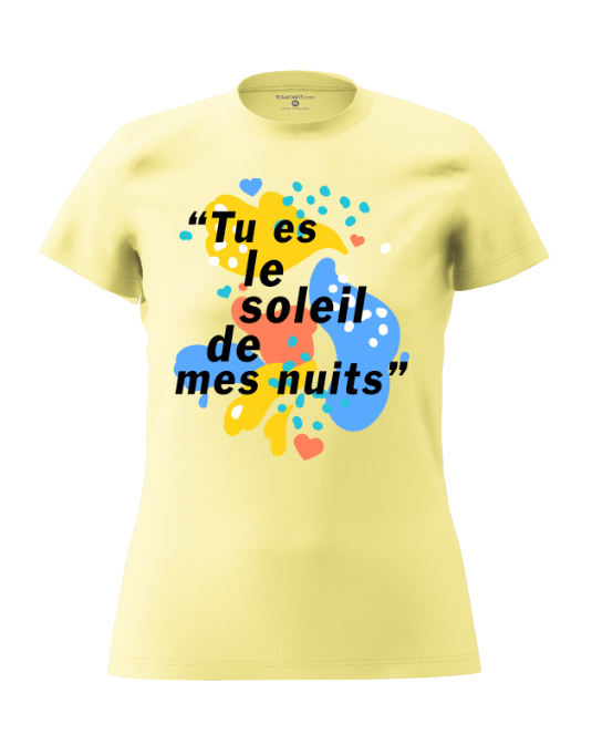 Funny women's yellow t-shirt