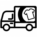 T-shirt delivery van icon