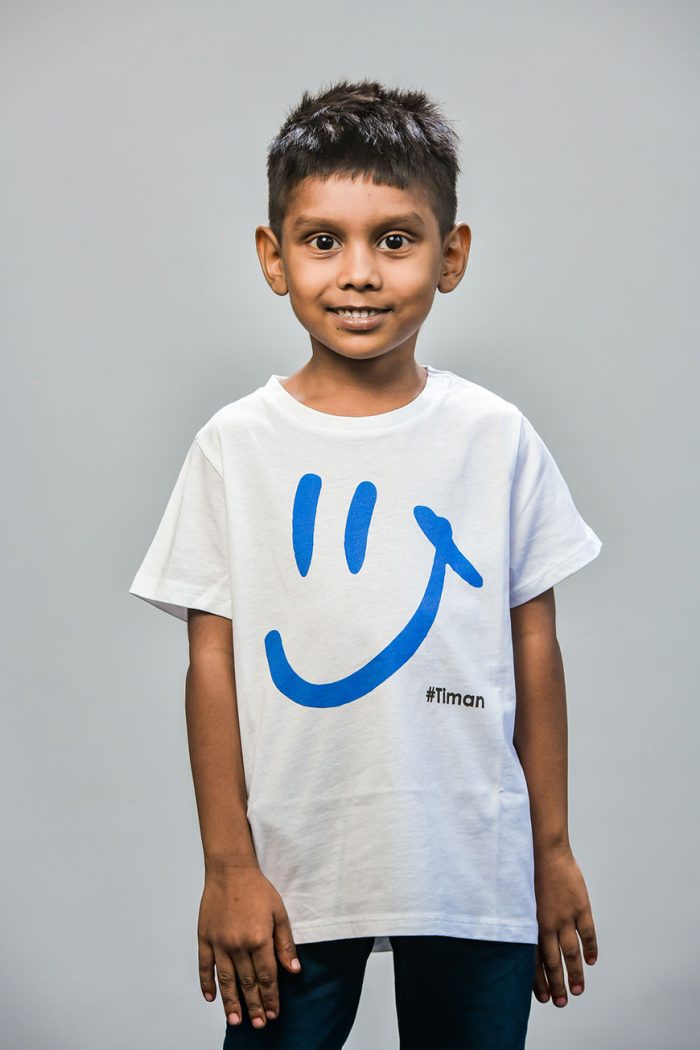 Kid's Blue Luna White T-Shirt Model 1