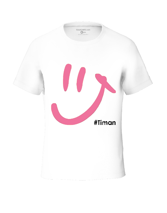 Timan Kid's Pink Luna White T-Shirt 3D