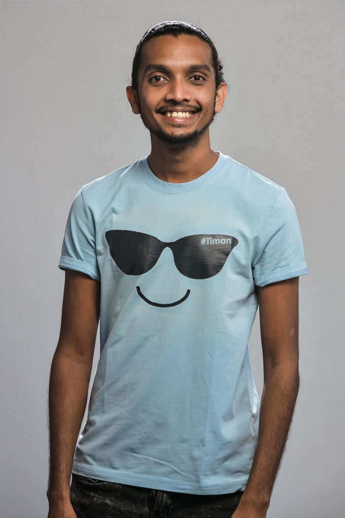 Men's Black Laksh Light Blue T-Shirt Model 2
