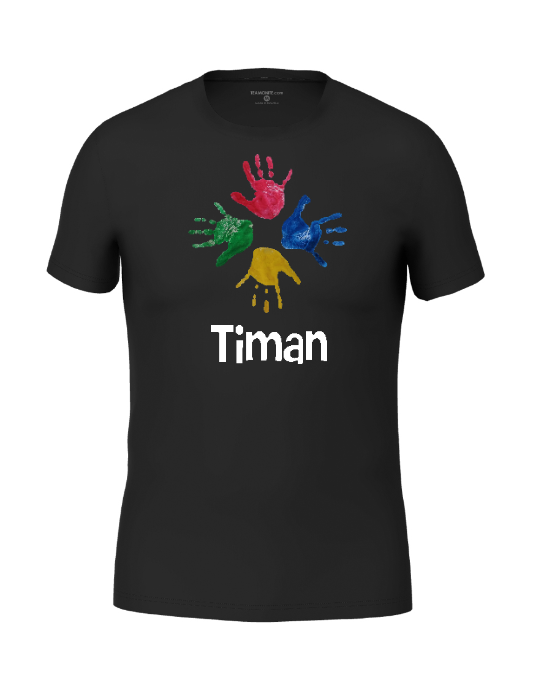 Timan Men's Black T-Shirt