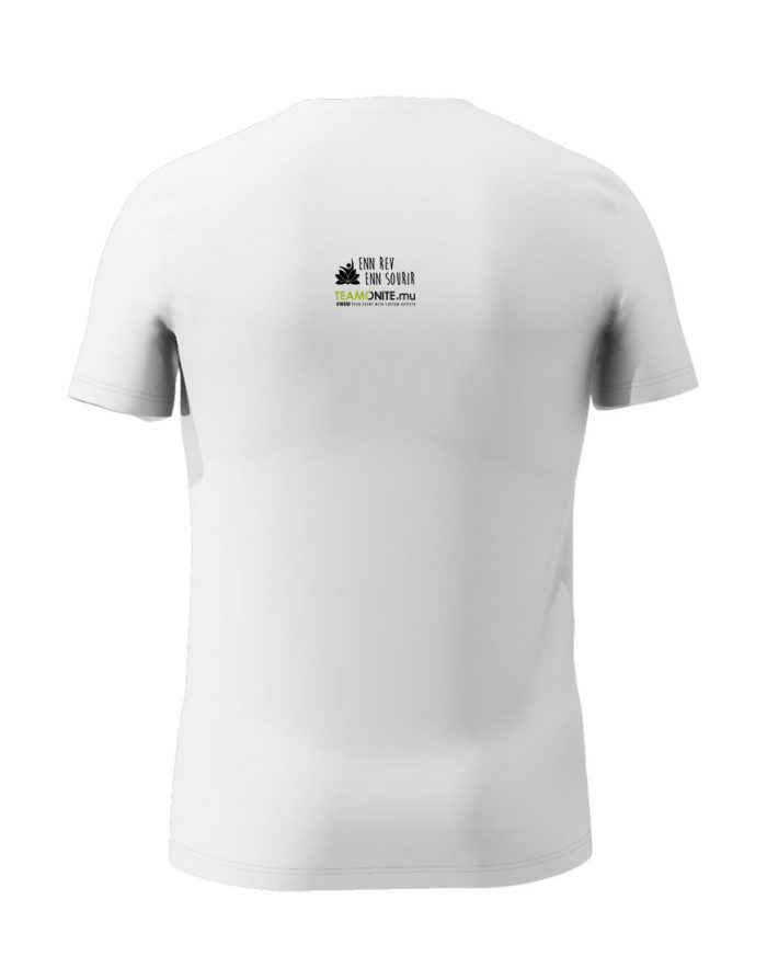 Mens Pink Timan White T-Shirt Back