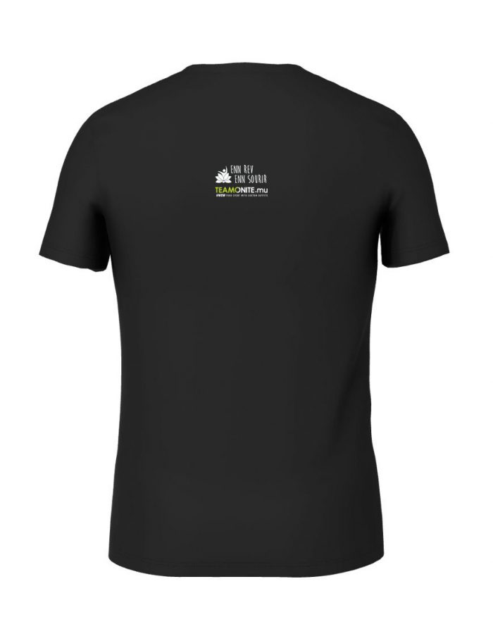 Mens White Timan Black T-Shirt Back