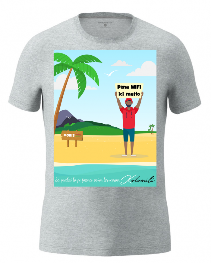 Pena WIFI ici Men's Modern Fit T-Shirt - Grey