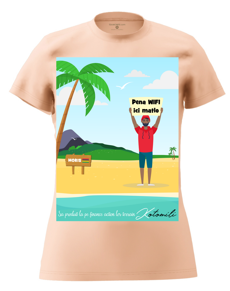 Pena WIFI ici Women's Modern Fit T-Shirt - Rose Pena WIFI ici Women's Modern Fit T-Shirt - Rose