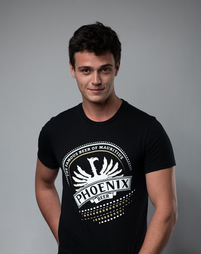 Phoenix the famous beer of Mauritius black t-shirt design