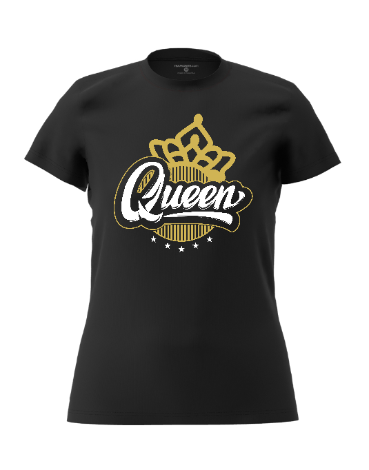 Queens Women Black T-Shirt