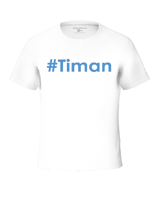 Tweens blue Timan white t-shirt