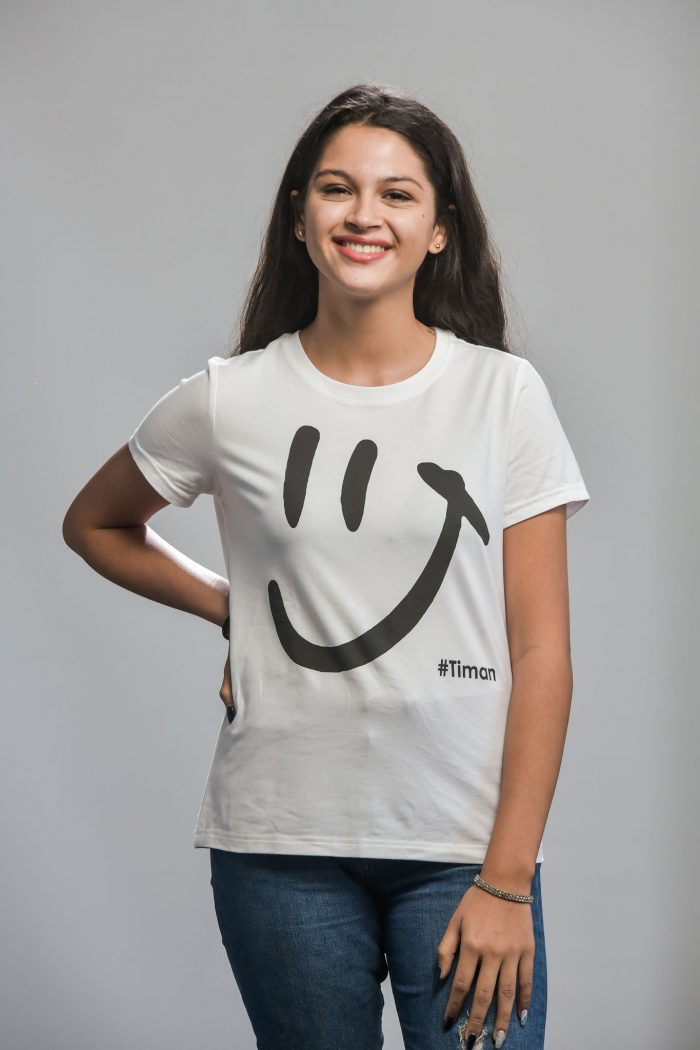 Women's Black Luna White T-Shirt Model 2