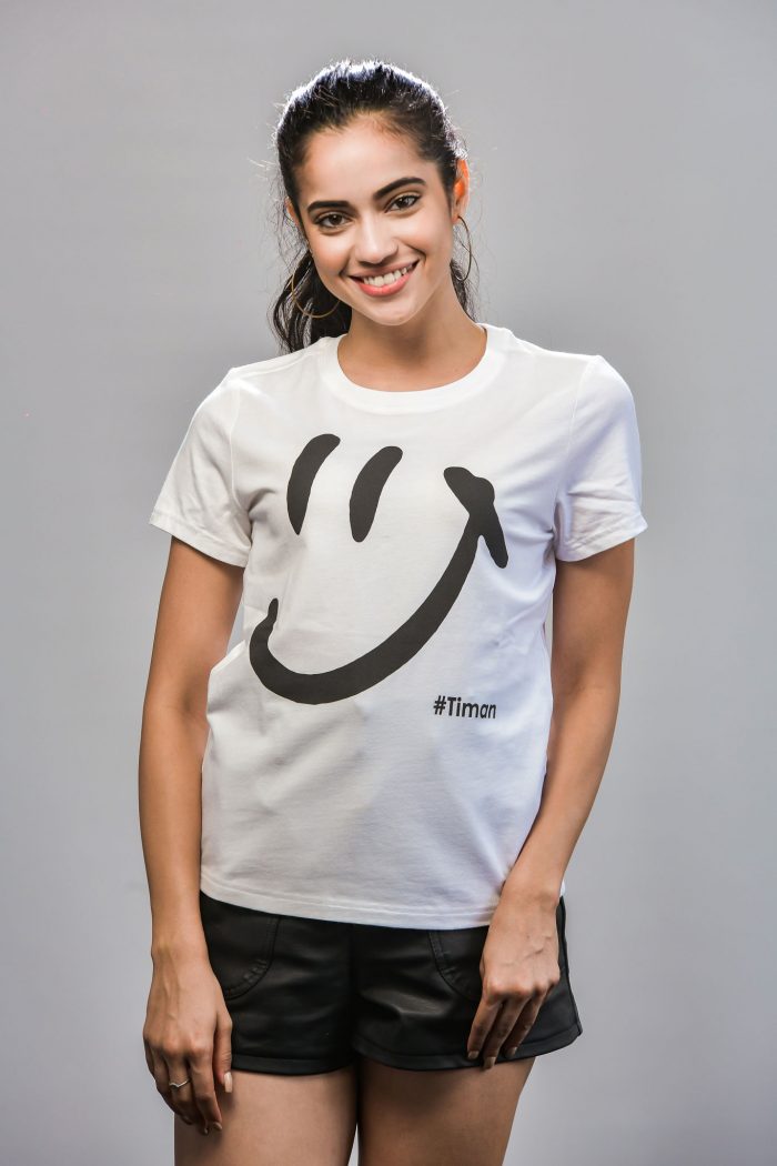 Women's Black Luna White T-Shirt Model 1