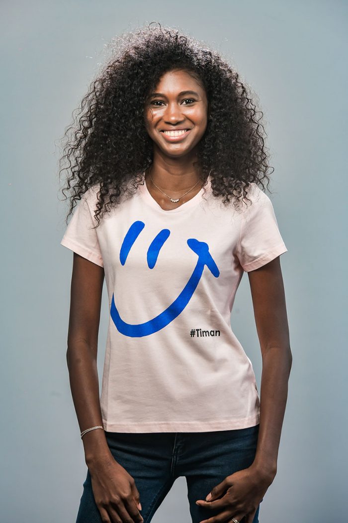 Women's Blue Luna Rose T-Shirt Model 1